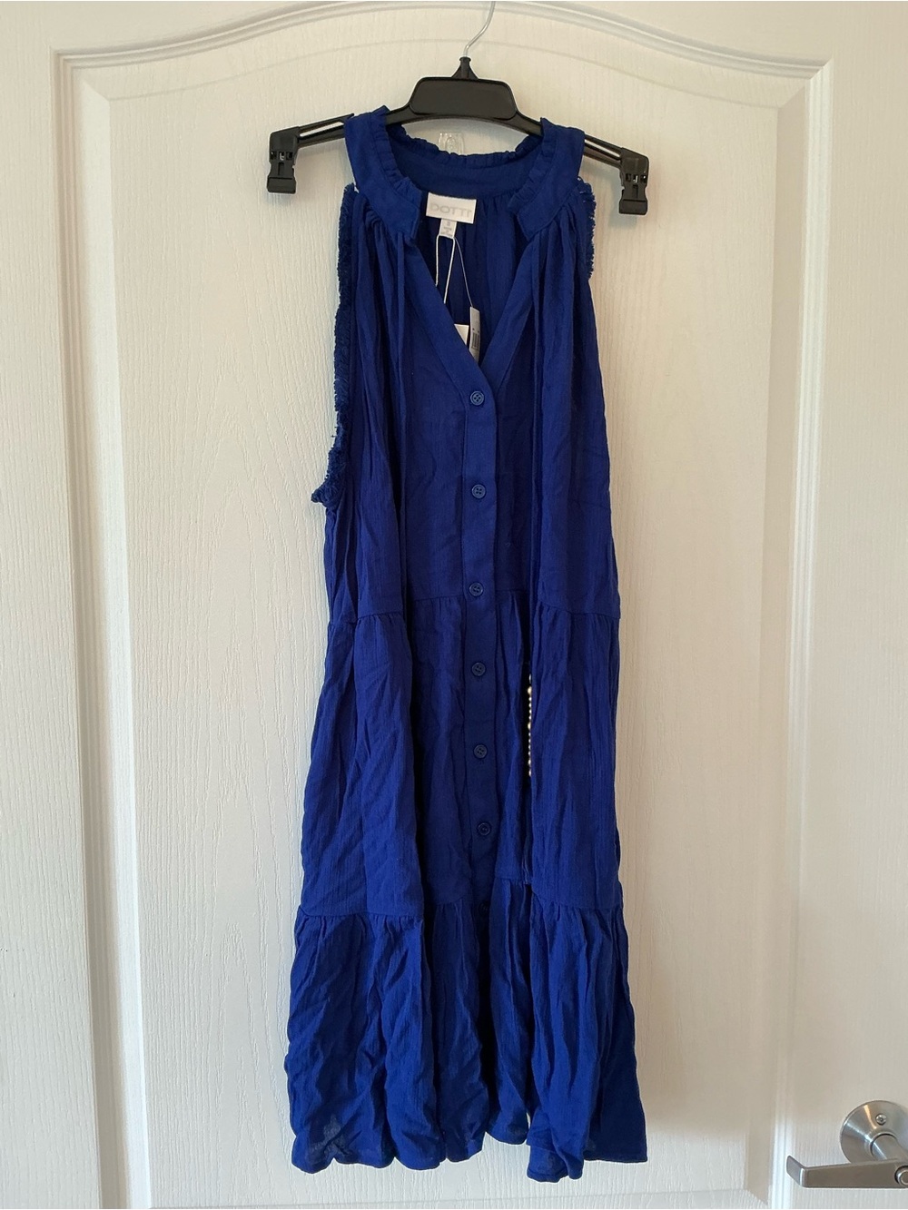 Dotti Royal Blue Button-Front Swim Coverup AMERICANA